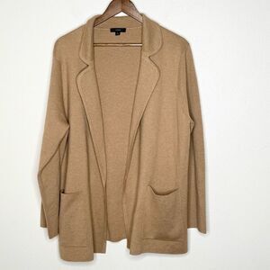 J. Crew Re-Imagined Wool Blend Open Front Cardigan in Tan - Women’s US XL